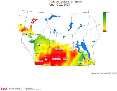 Prairie soil moisture maps: July 3, 2023